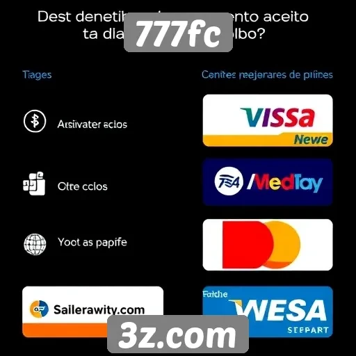 Métodos de pagamento aceitos pelo 777fc